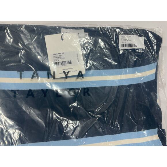 Tanya Taylor NWT Zanita Knit Striped Shell Tank Black/Blue Size Medium MSRP$345 - Picture 2 of 2